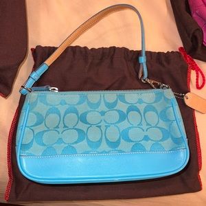 Great condition bright blue coach bag